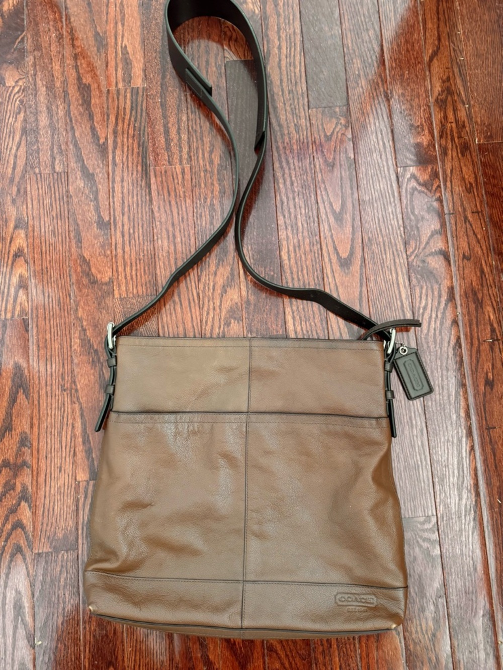 Coach Brown Leather shoulder Crossbody Rowan file Bag